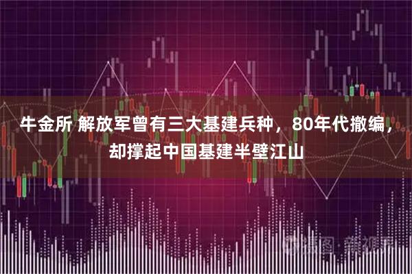 牛金所 解放军曾有三大基建兵种，80年代撤编，却撑起中国基建半壁江山